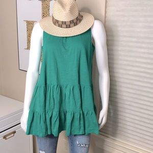 Altar’d State Green Tiered Tank Tunic